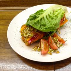 Baby - lettuce - sandwiches with veggie - filling
