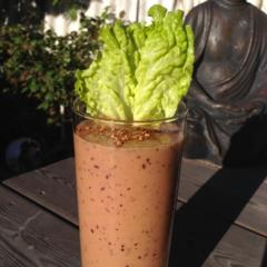 Carob - plum - banana - smoothie